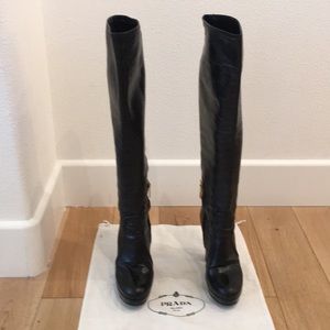 Prada Women’s Black Leather Boots